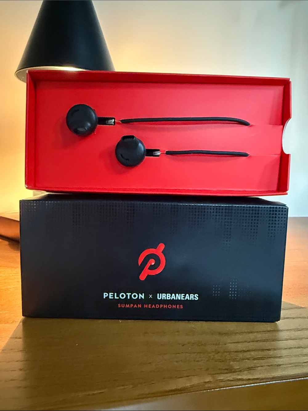 Peloton x Urbanears Sumpan Wired Earbuds in Black and Red - NIB